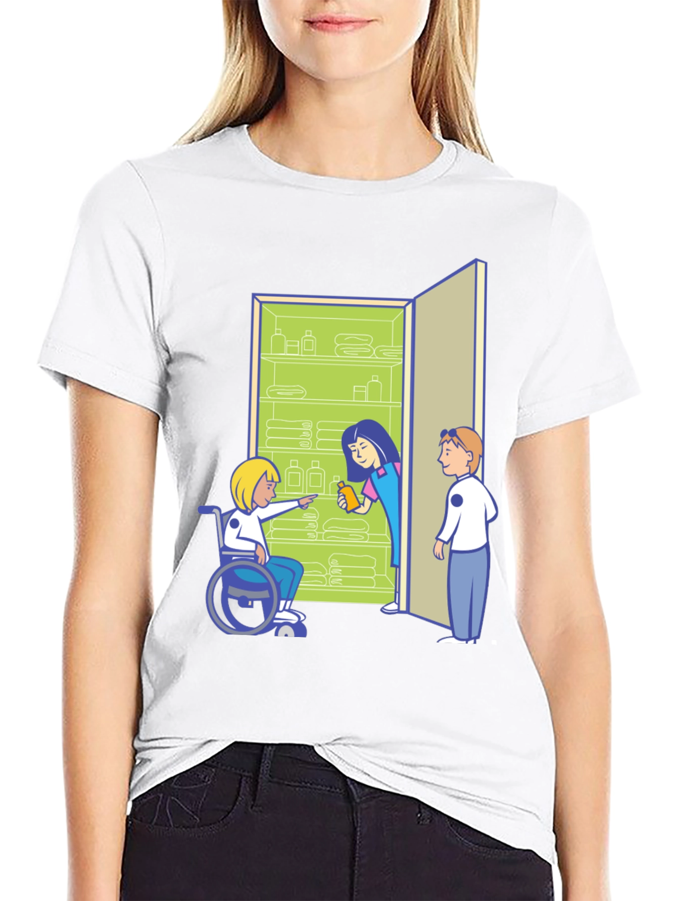 Inclusive Cartoon Graphic T-Shirt