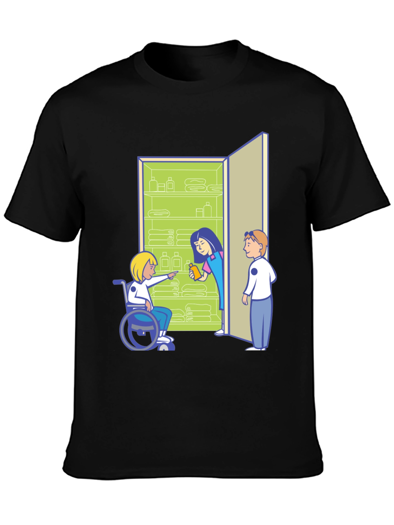 Inclusive Cartoon Graphic T-Shirt