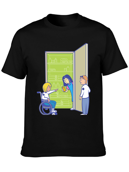 Inclusive Cartoon Graphic T-Shirt