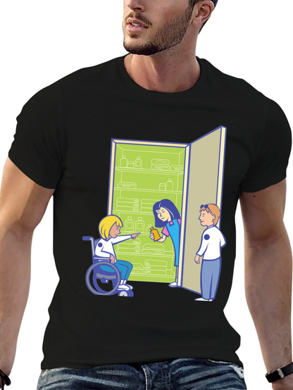 Inclusive Cartoon Graphic T-Shirt