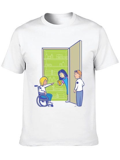 Inclusive Cartoon Graphic T-Shirt