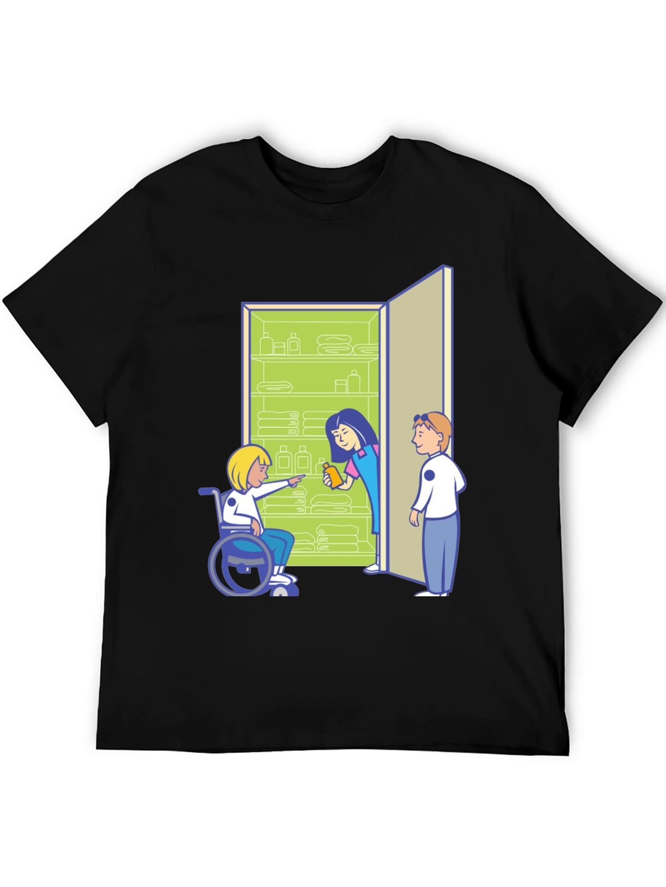 Inclusive Cartoon Graphic T-Shirt