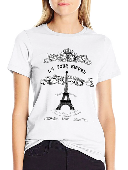 La Tour Eiffel Graphic Tee - Paris Landmark T-Shirt