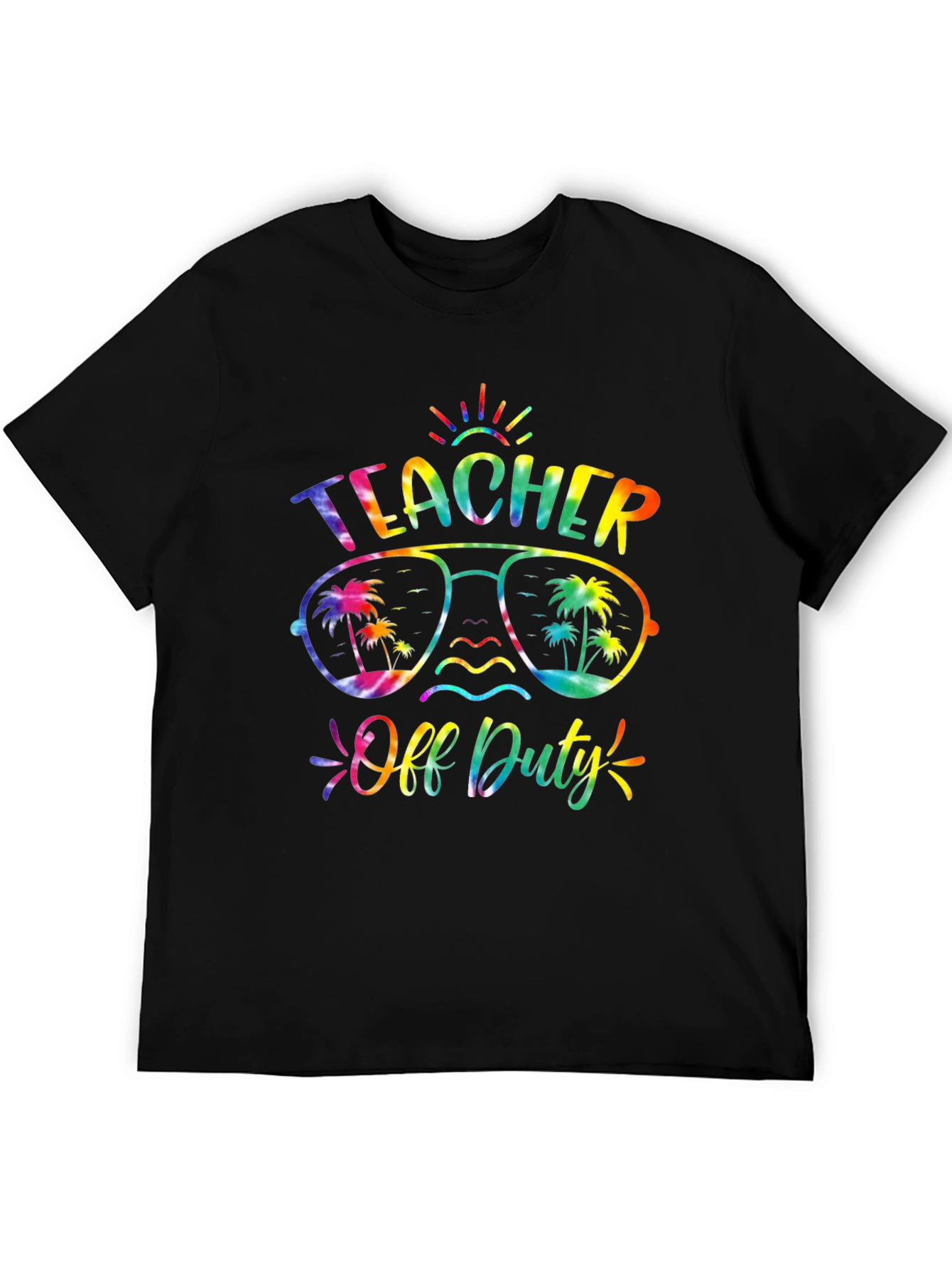 Teacher Off Duty Tie Dye Graphic Tee