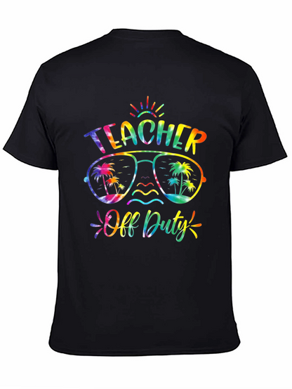 Teacher Off Duty Tie Dye Graphic Tee