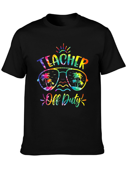 Teacher Off Duty Tie Dye Graphic Tee