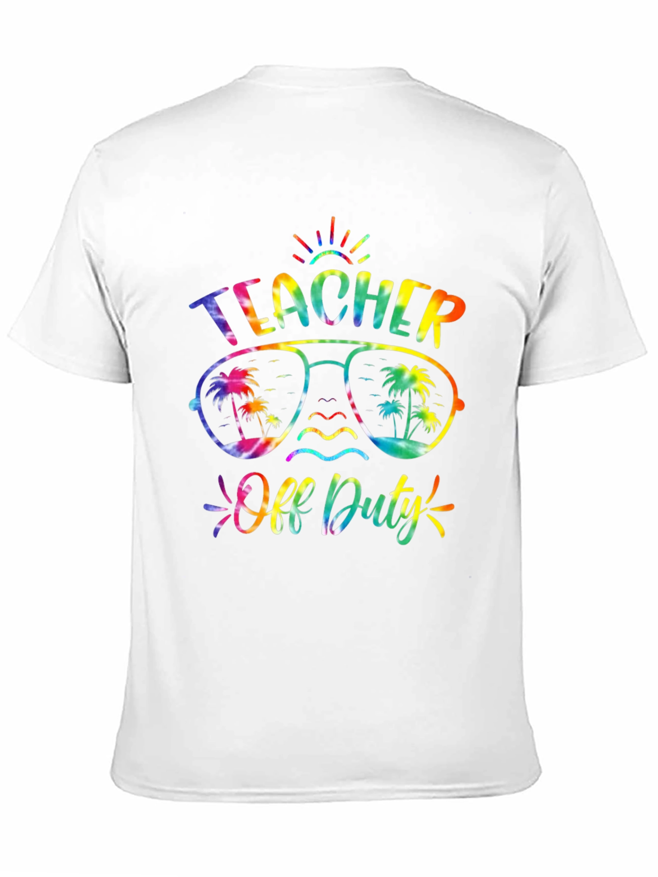 Teacher Off Duty Tie Dye Graphic Tee