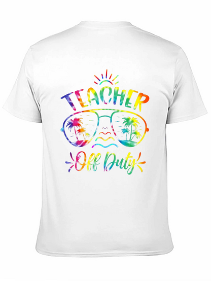 Teacher Off Duty Tie Dye Graphic Tee