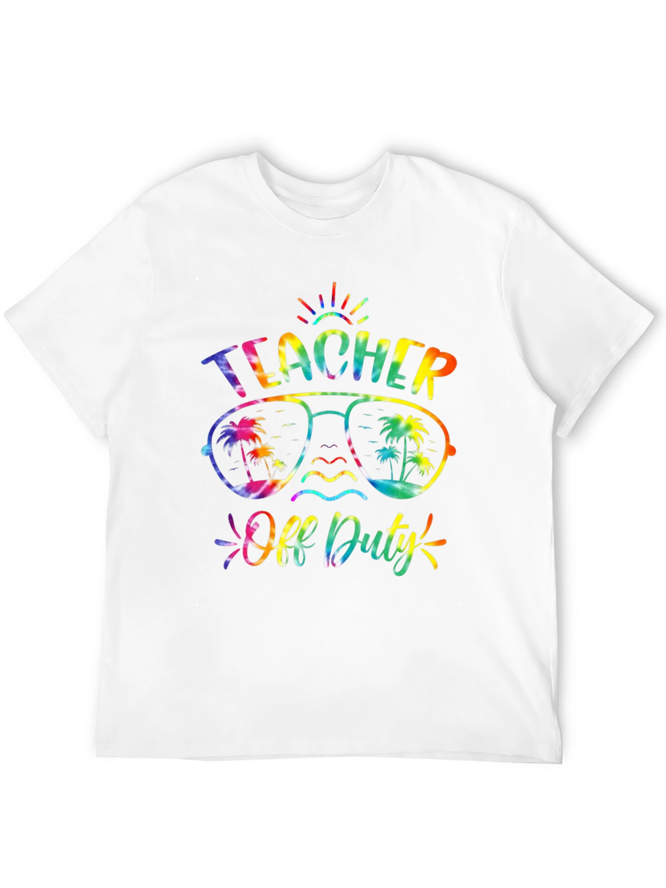 Teacher Off Duty Tie Dye Graphic Tee