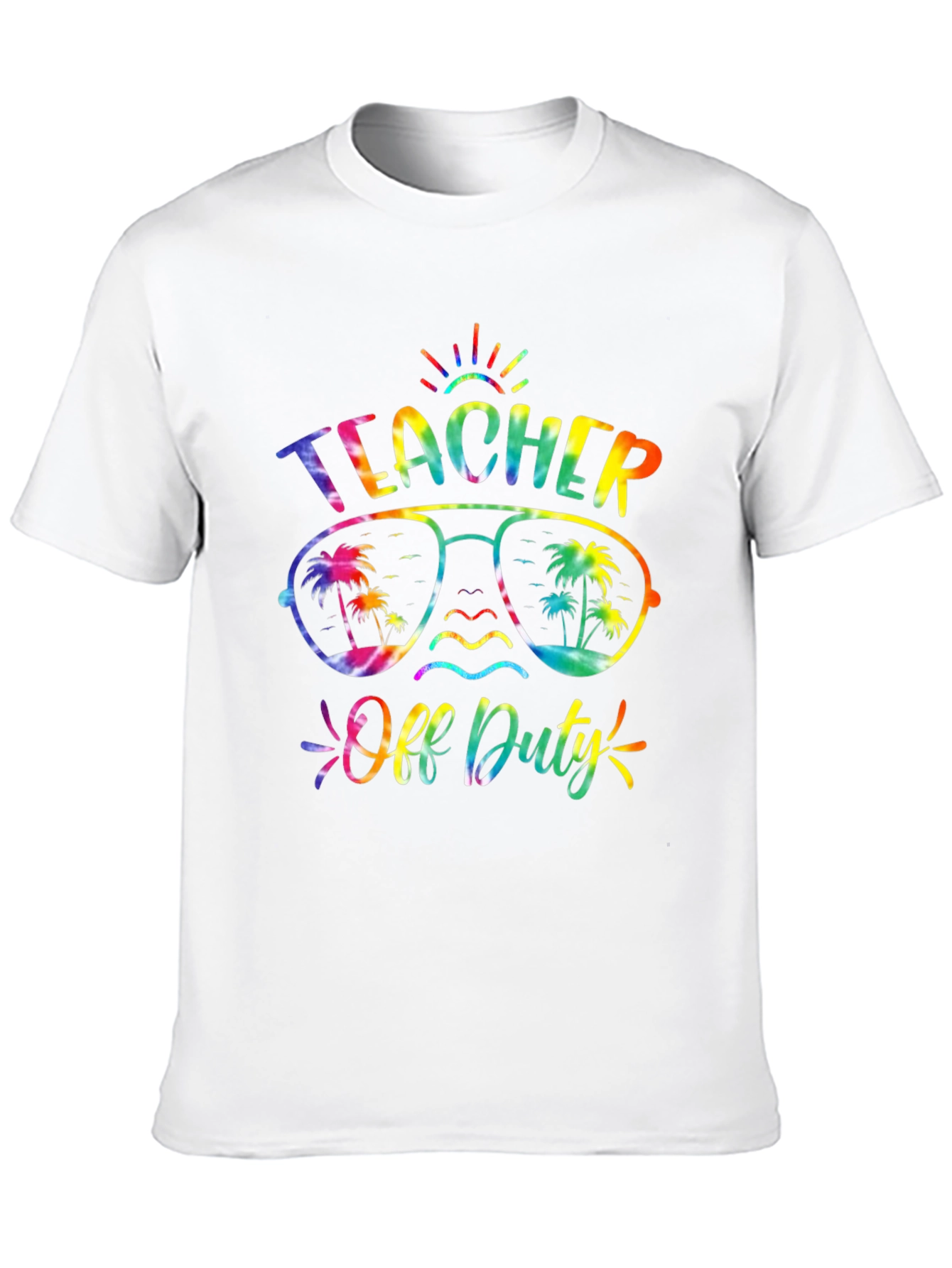 Teacher Off Duty Tie Dye Graphic Tee