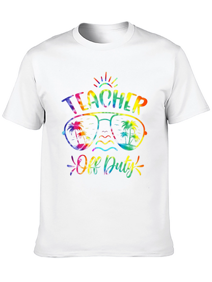 Teacher Off Duty Tie Dye Graphic Tee