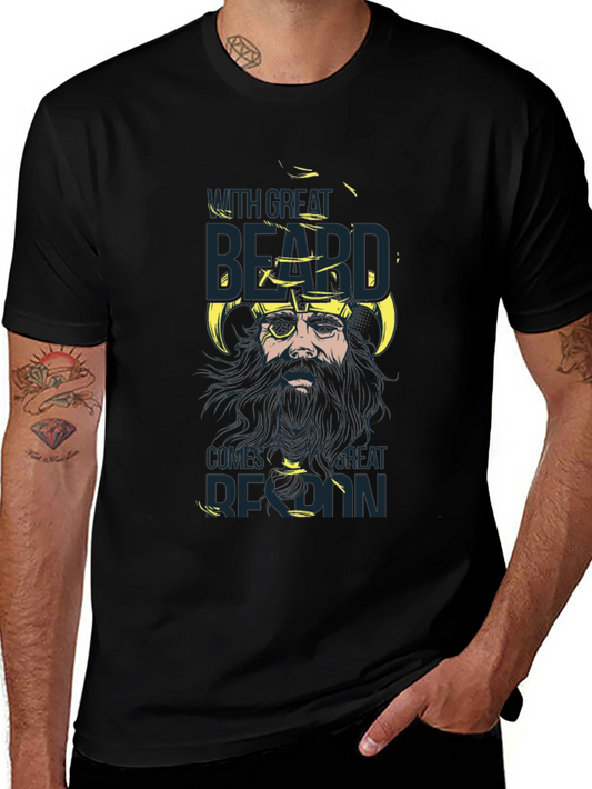 Bearded Viking T-Shirt - With Great Beard Comes Great Recon