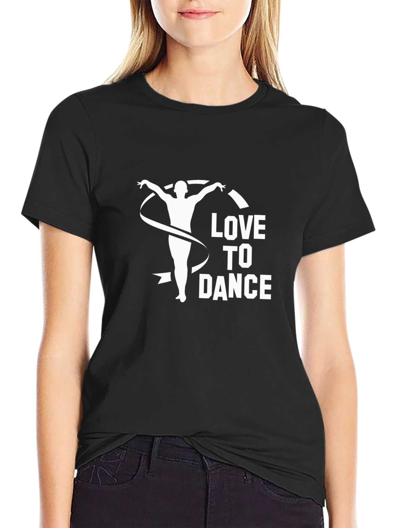 Love to Dance Graphic Tee - Unisex Black T-Shirt