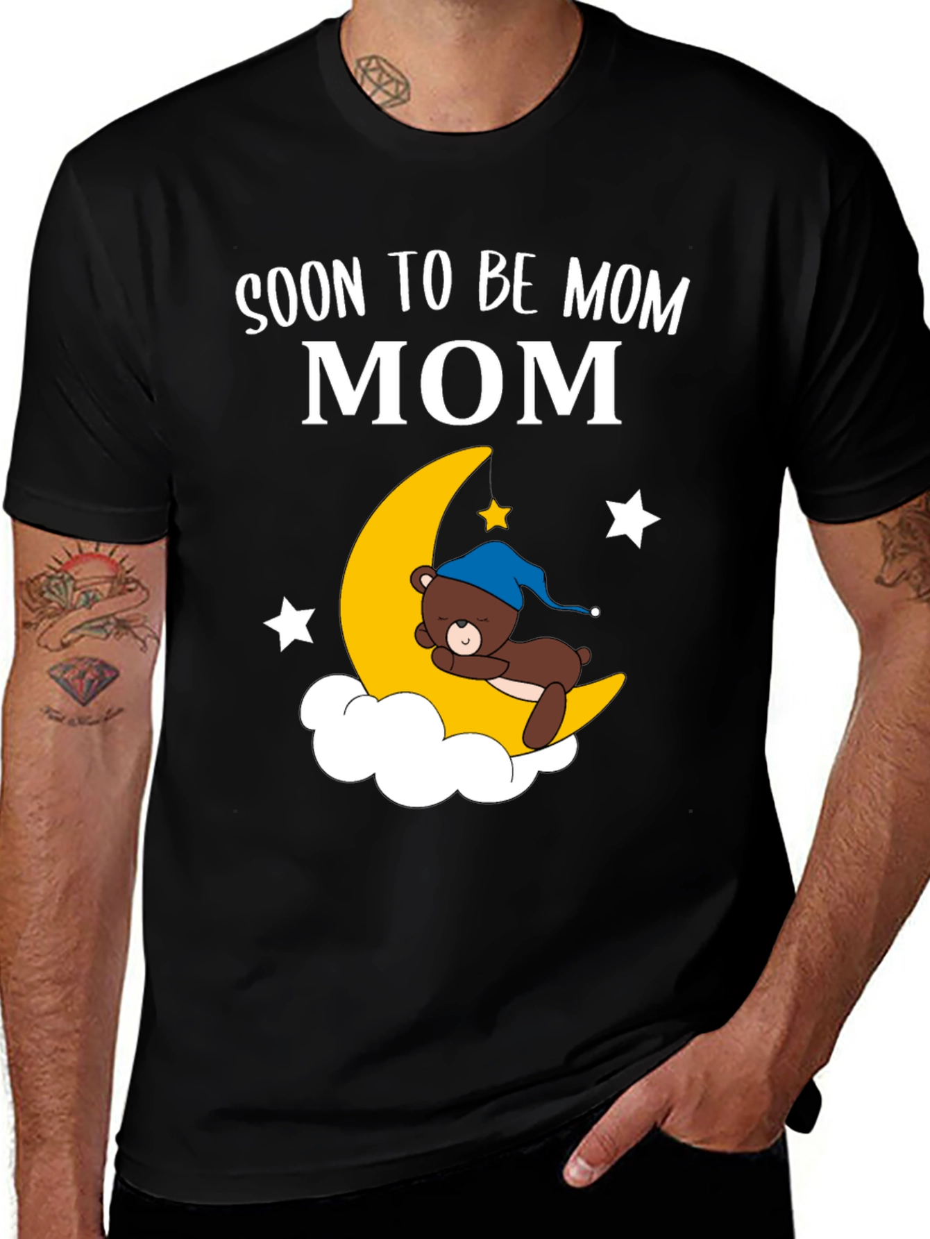 Soon To Be Mom Moon & Bear Graphic Tee