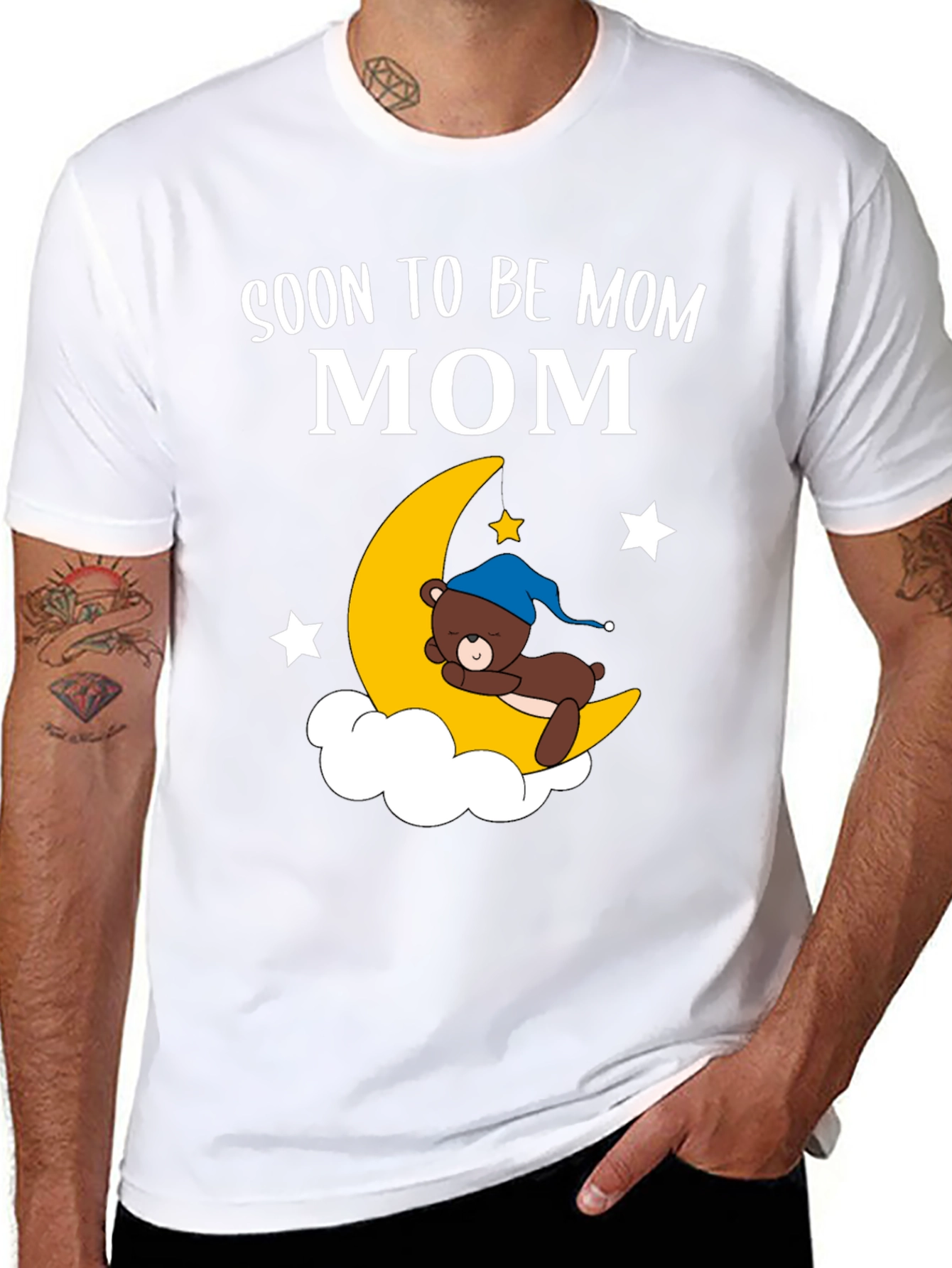 Soon To Be Mom Moon & Bear Graphic Tee