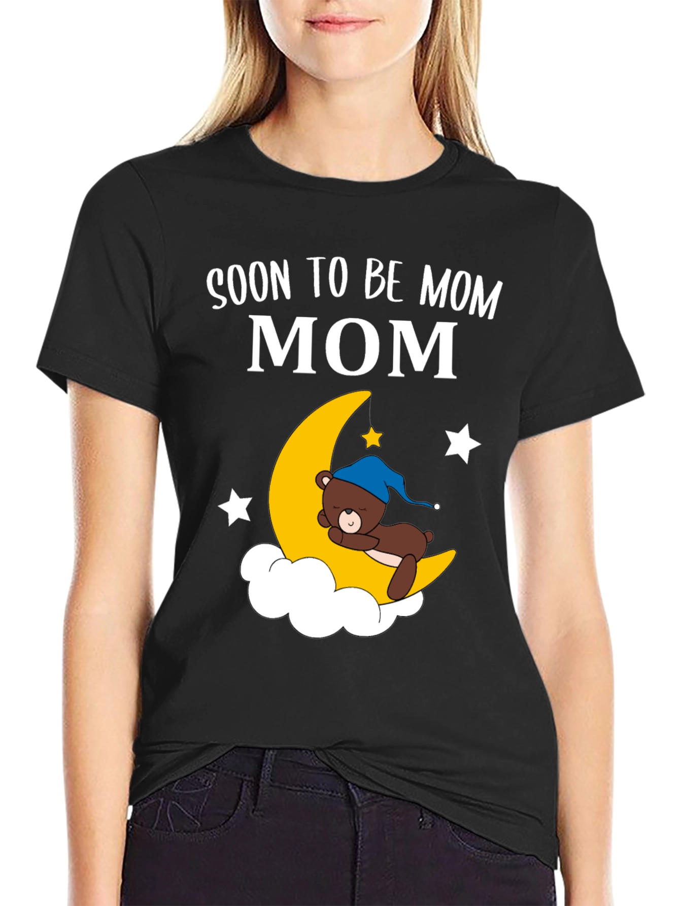 Soon To Be Mom Moon & Bear Graphic Tee