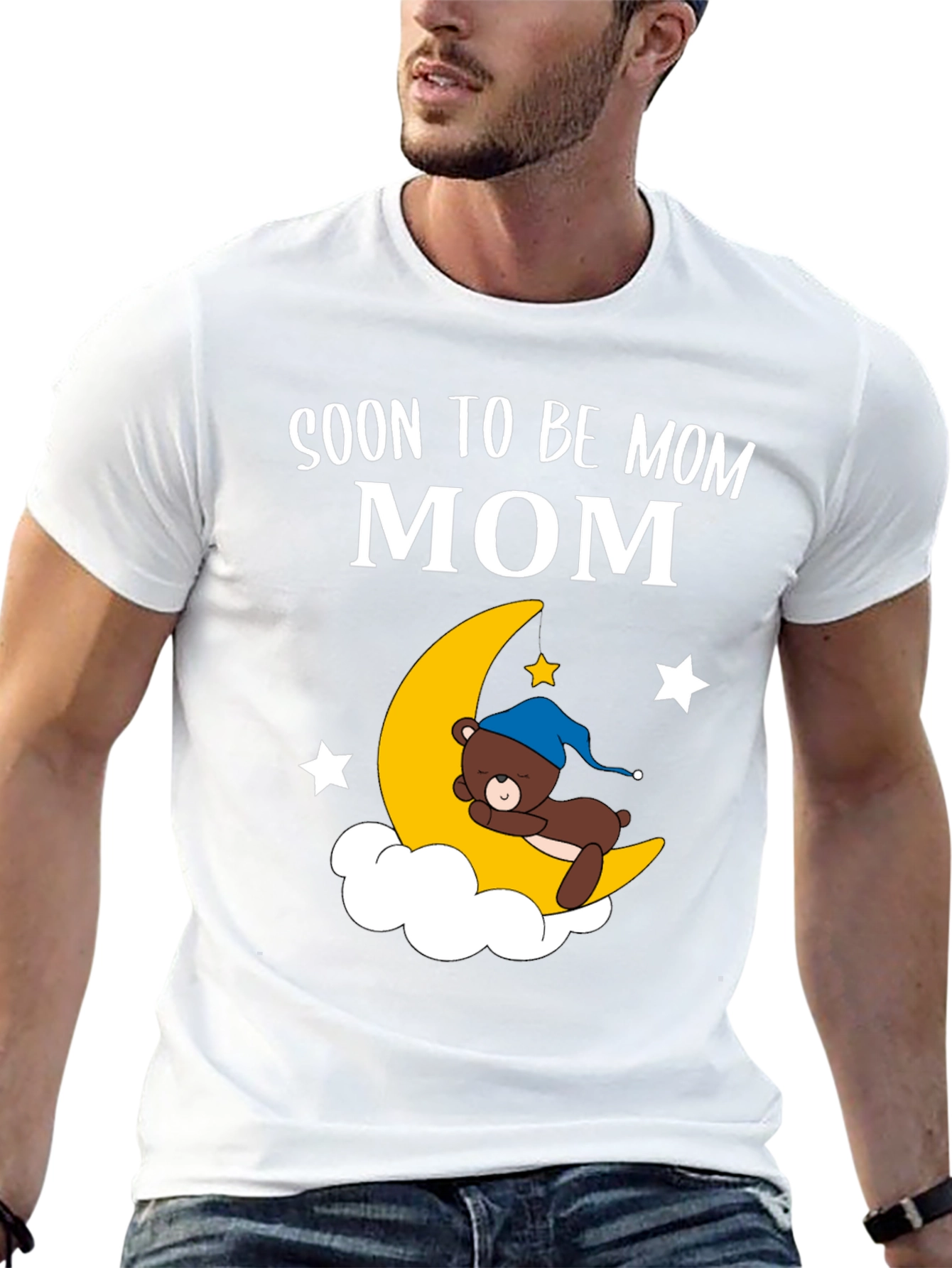Soon To Be Mom Moon & Bear Graphic Tee