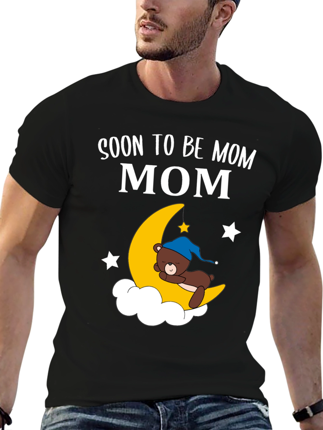 Soon To Be Mom Moon & Bear Graphic Tee