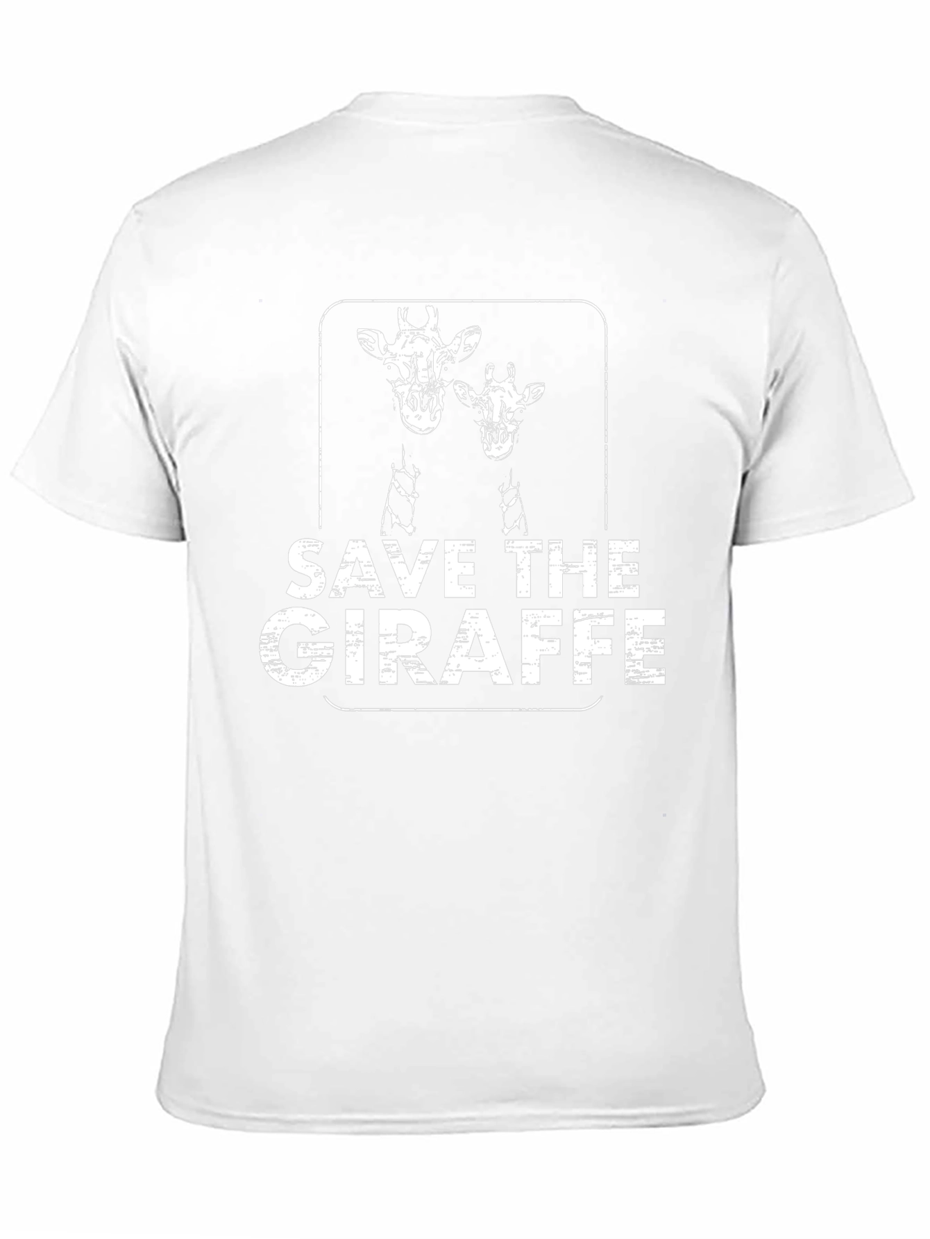 Save the Giraffe T-Shirt - Black Cotton Graphic Tee