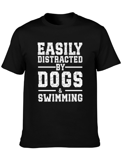 Easily Distracted by Dogs & Swimming Graphic Tee
