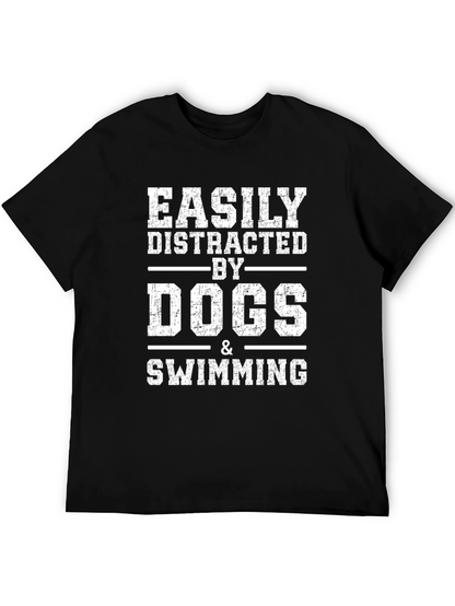 Easily Distracted by Dogs & Swimming Graphic Tee