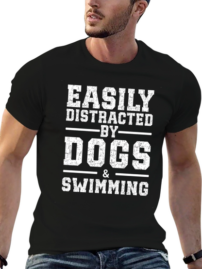 Easily Distracted by Dogs & Swimming Graphic Tee