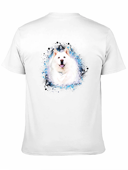 Samoyed Dog T-Shirt - Unique Splatter Design
