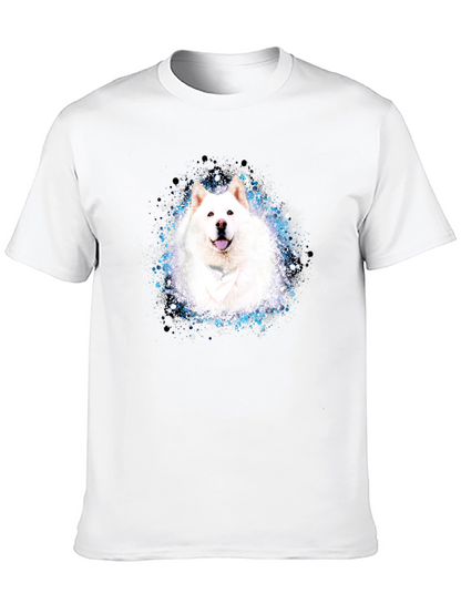 Samoyed Dog T-Shirt - Unique Splatter Design