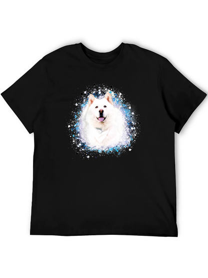 Samoyed Dog T-Shirt - Unique Splatter Design