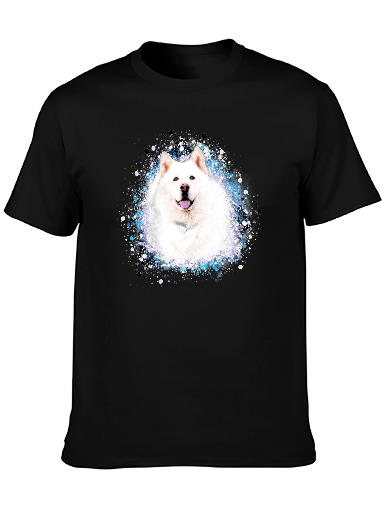 Samoyed Dog T-Shirt - Unique Splatter Design