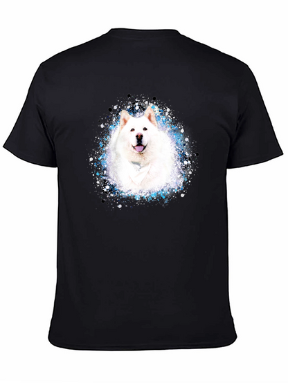Samoyed Dog T-Shirt - Unique Splatter Design
