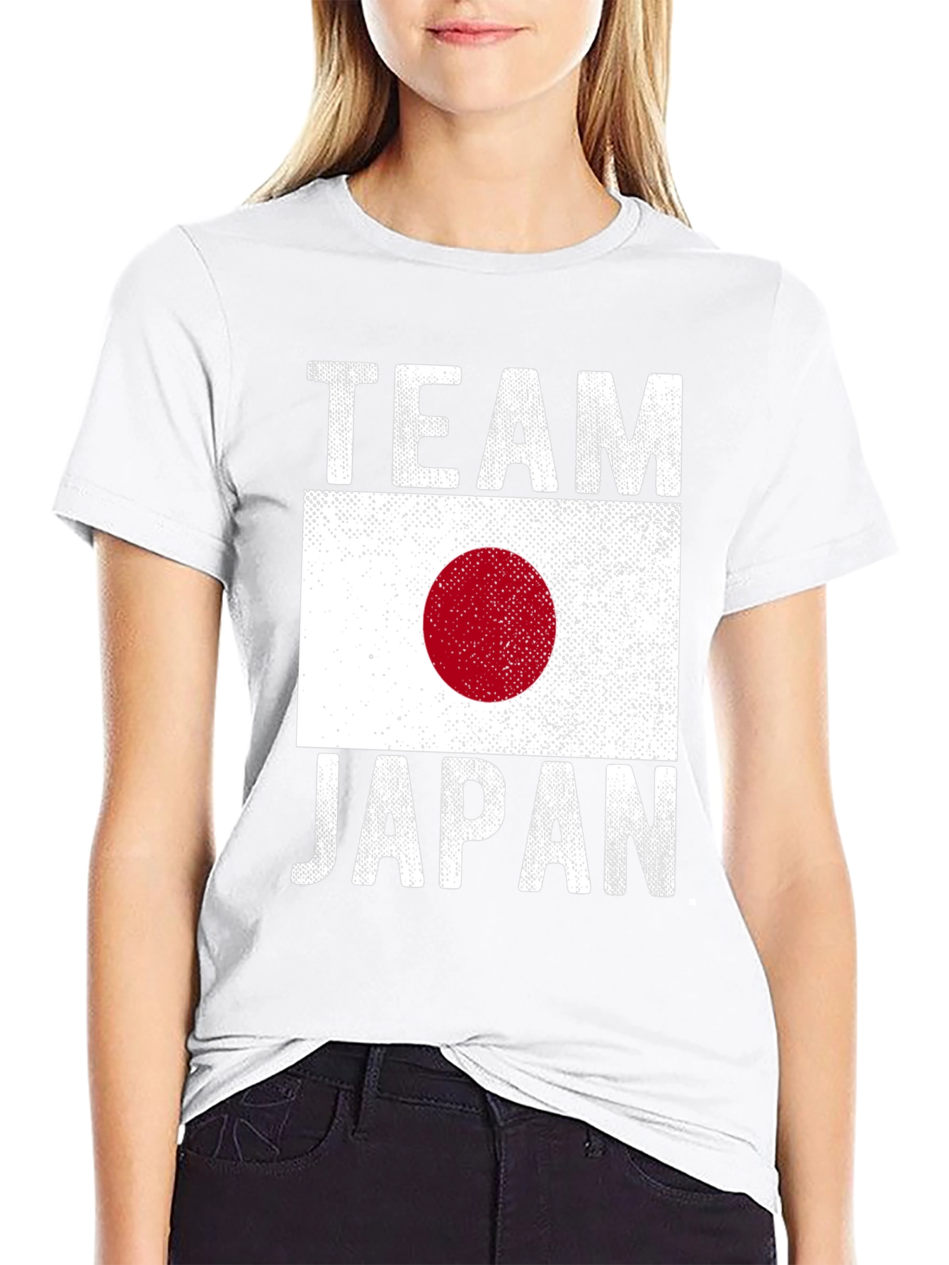 Team Japan T-Shirt - Distressed Flag Design