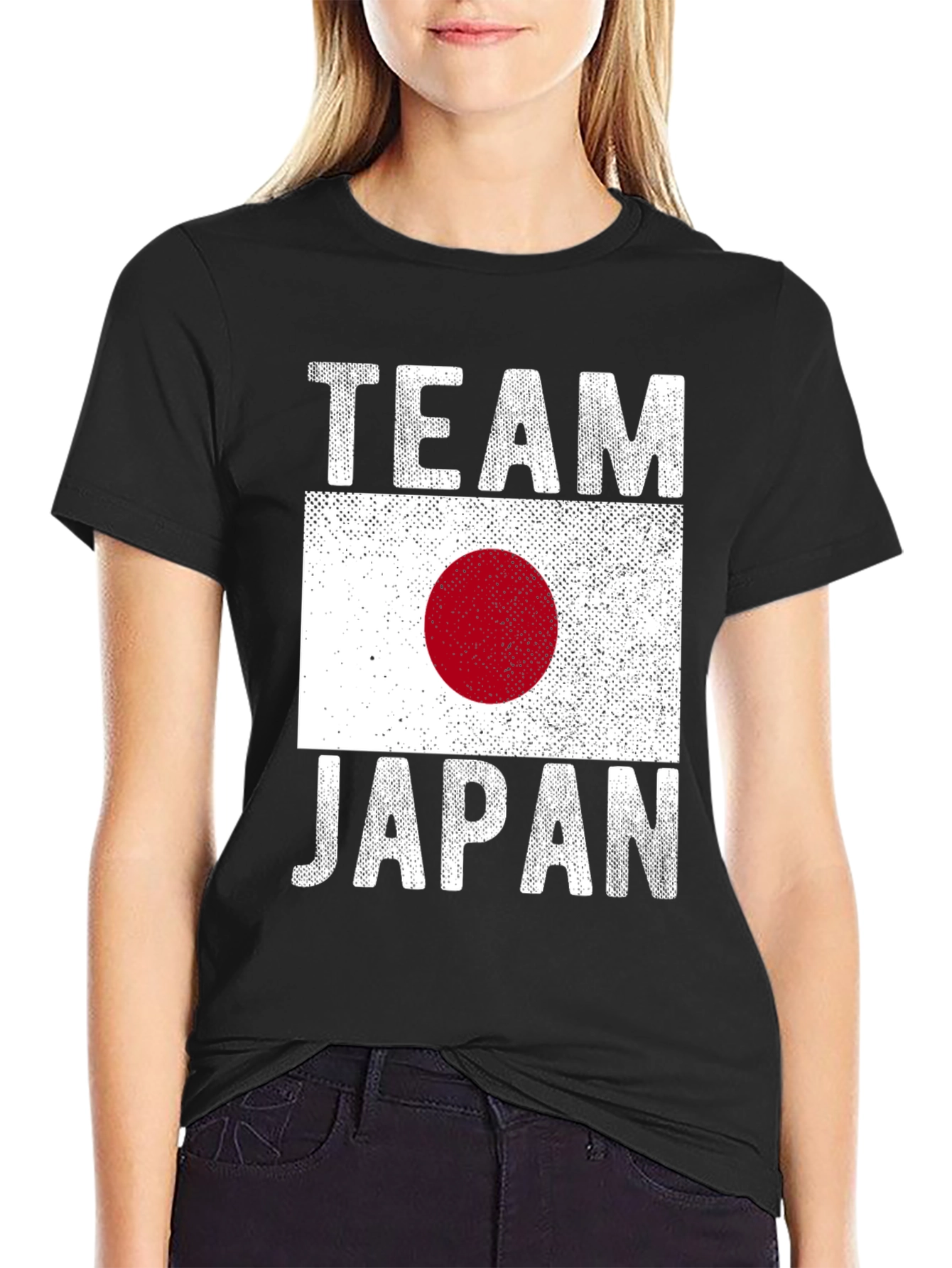 Team Japan T-Shirt - Distressed Flag Design