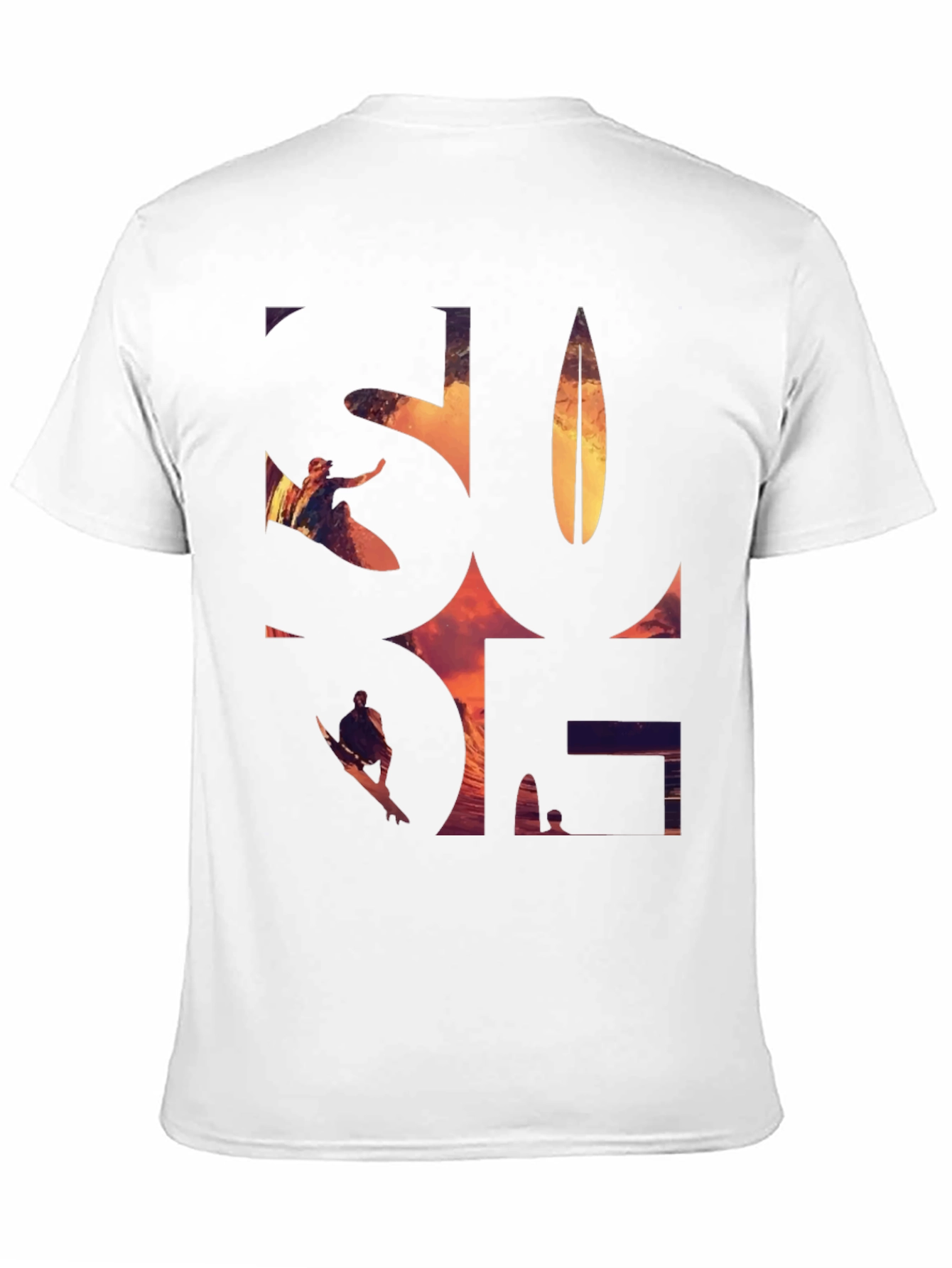 Surf Graphic Tee - Black Cotton T-Shirt