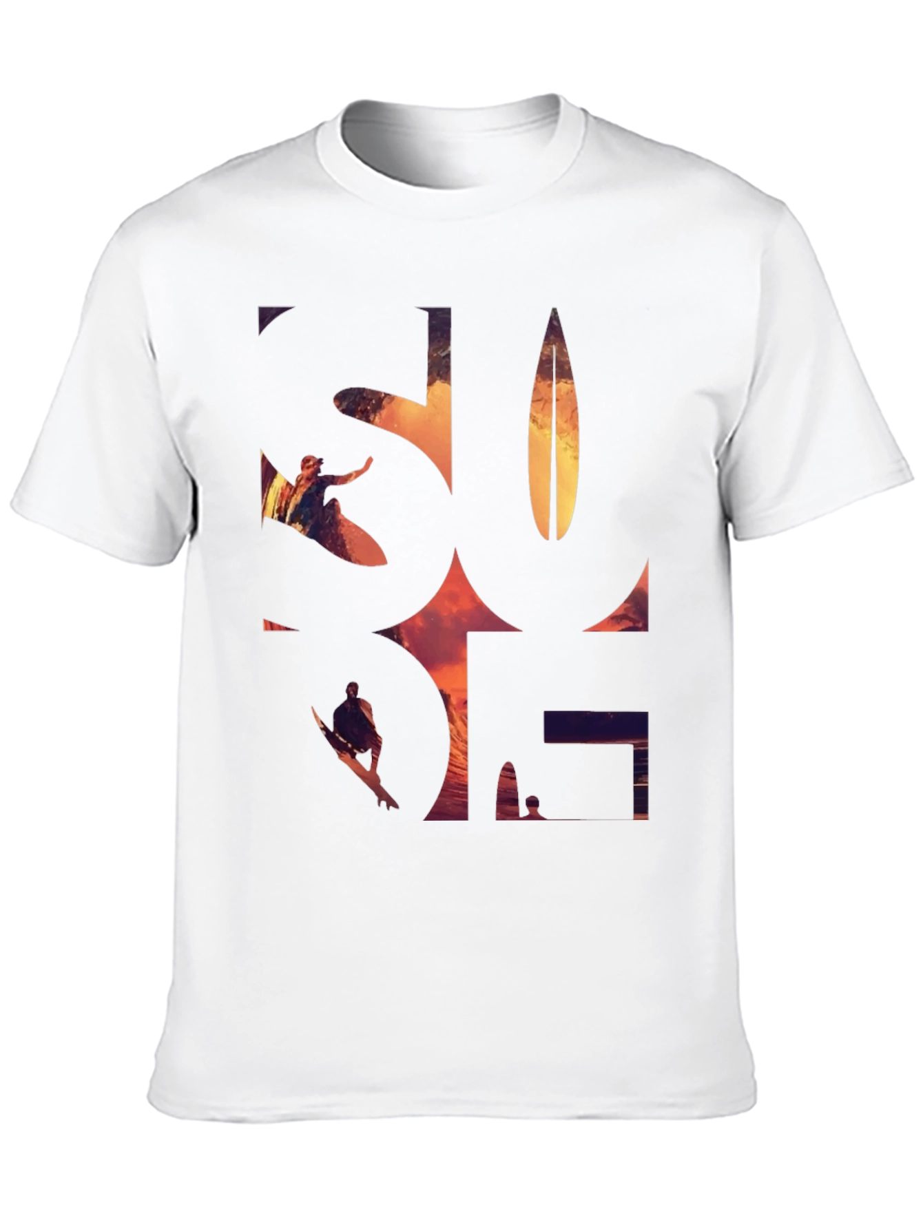 Surf Graphic Tee - Black Cotton T-Shirt