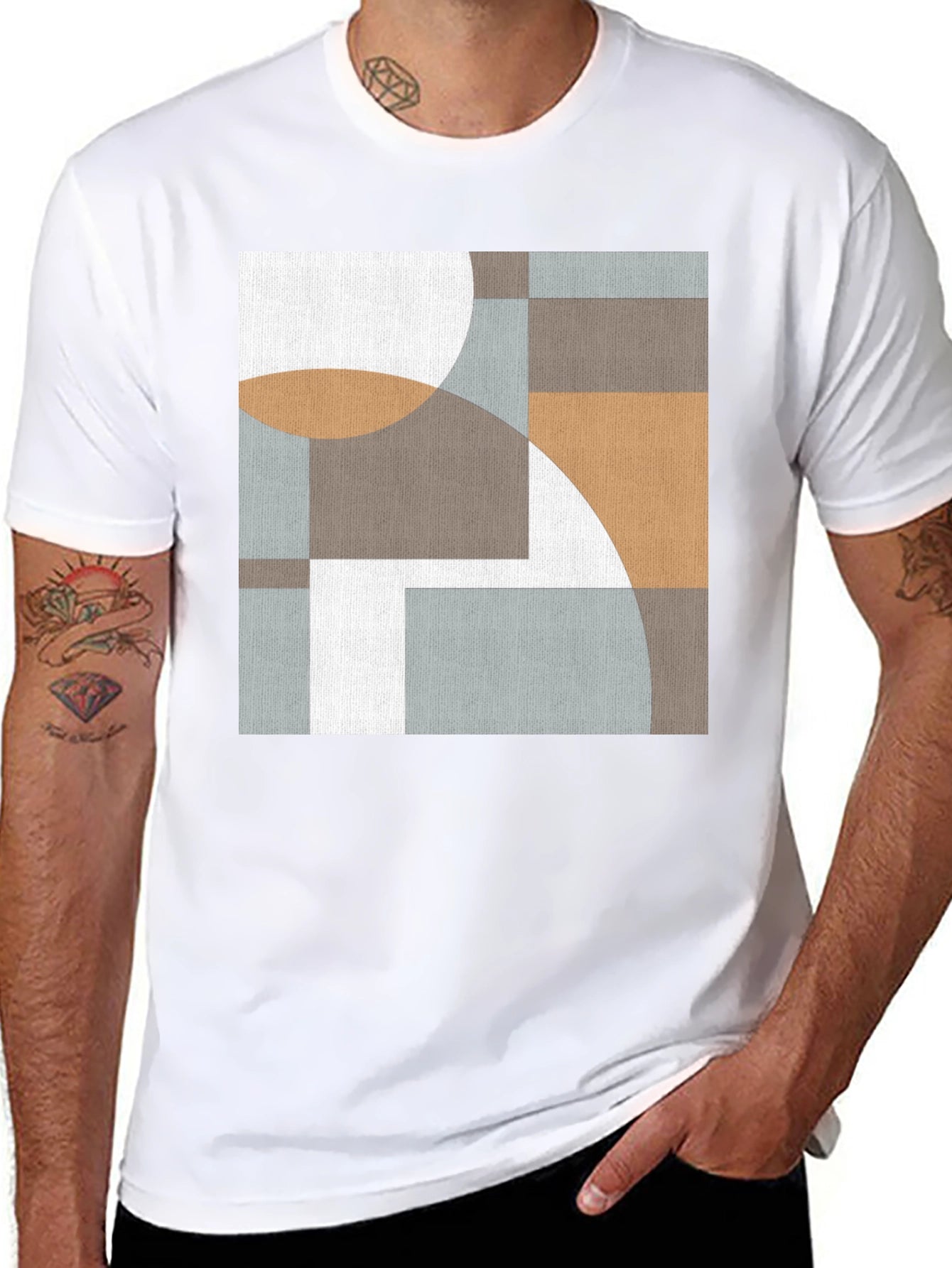 Geometric Art Tee - Modern Abstract Design T-Shirt