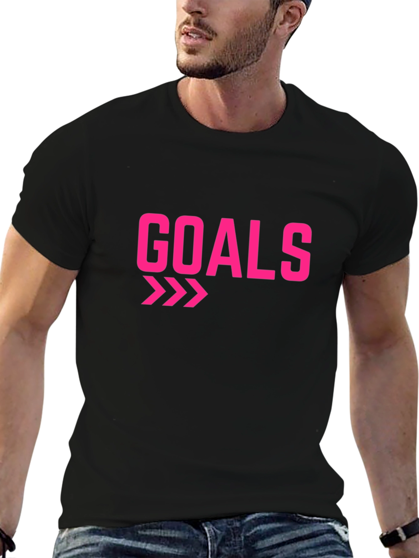 Goals Graphic T-Shirt - Black