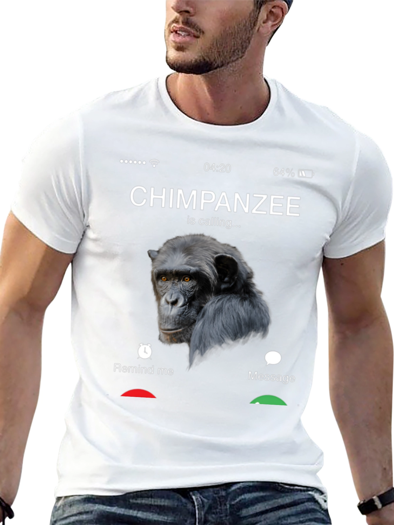 Chimpanzee is Calling Black T-Shirt