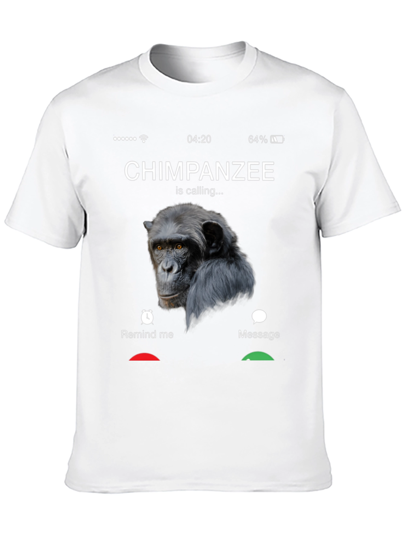 Chimpanzee is Calling Black T-Shirt