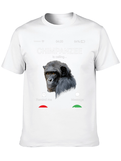 Chimpanzee is Calling Black T-Shirt