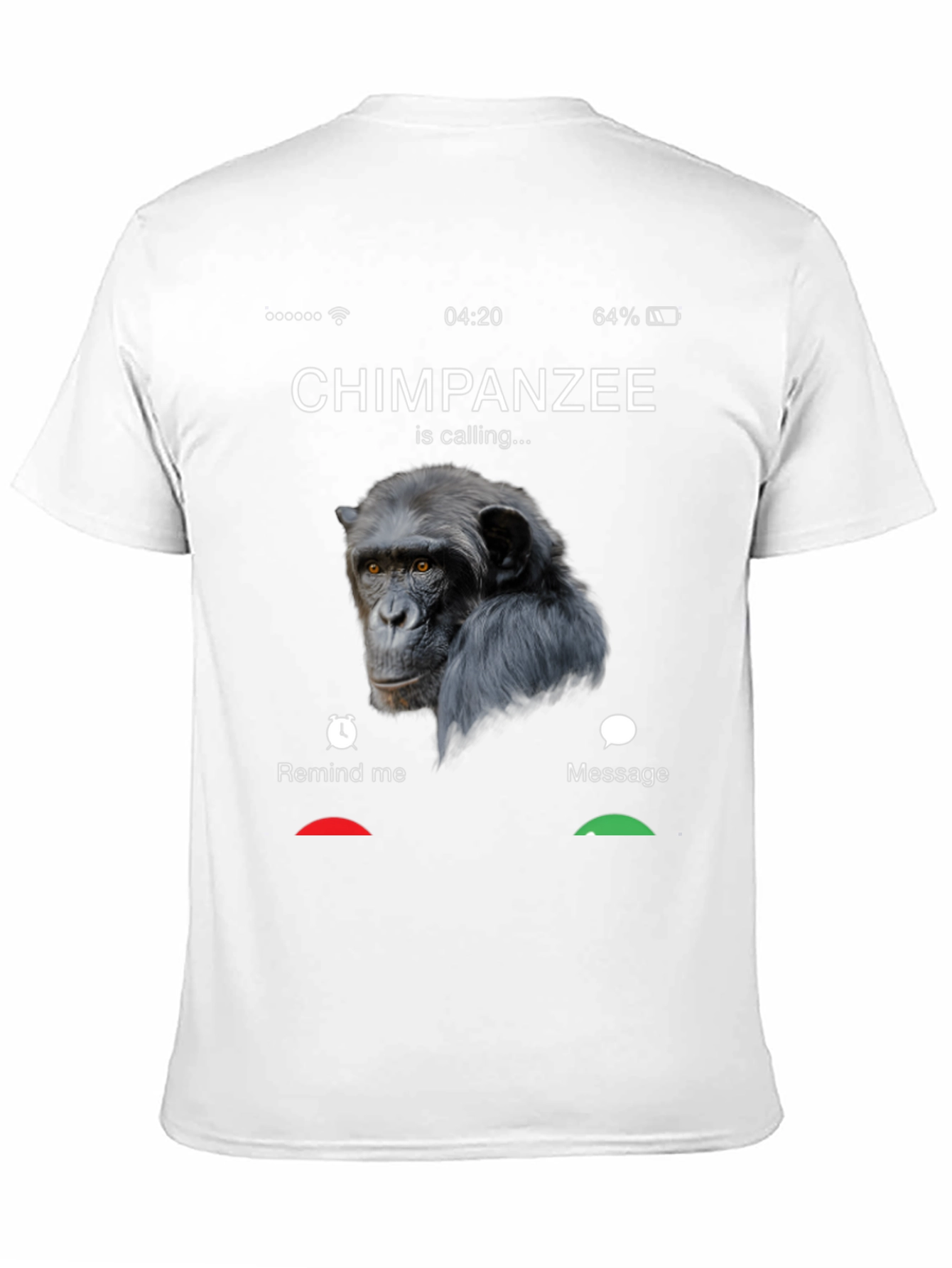 Chimpanzee is Calling Black T-Shirt