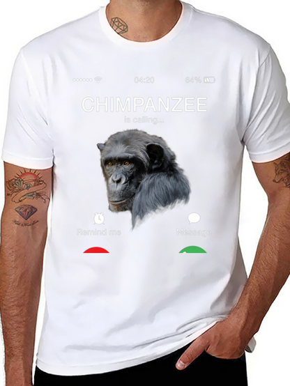 Chimpanzee is Calling Black T-Shirt