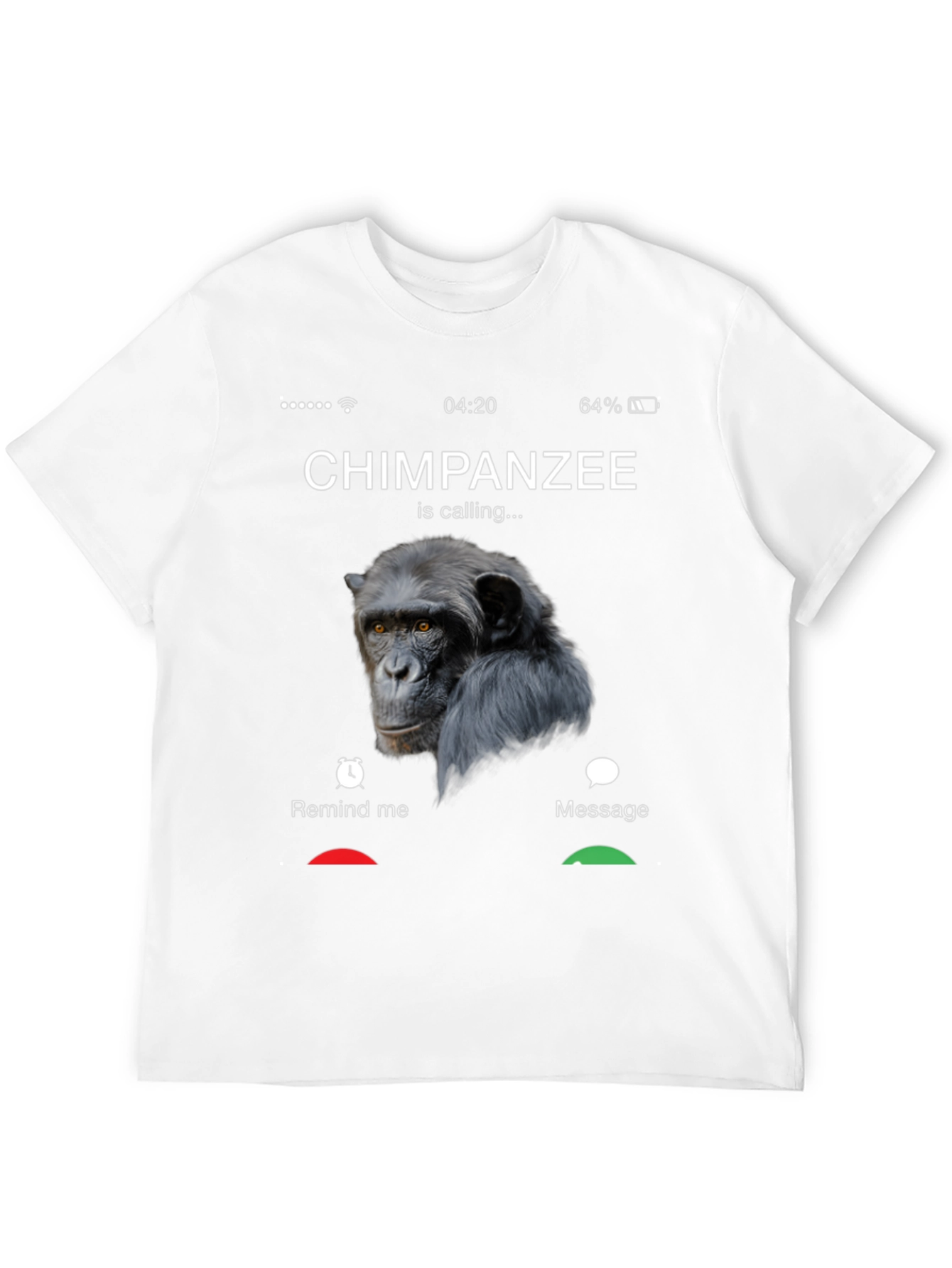 Chimpanzee is Calling Black T-Shirt