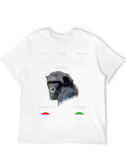 Chimpanzee is Calling Black T-Shirt