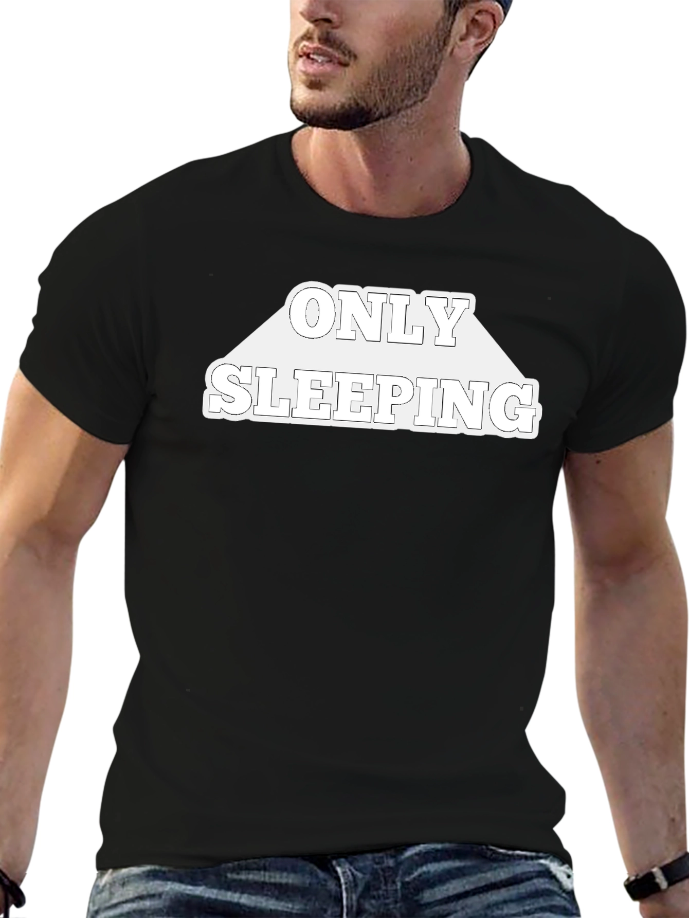 Only Sleeping Black Graphic Tee