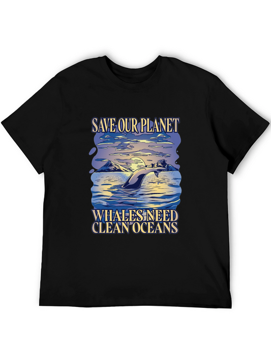 Save Our Planet T-Shirt - Whales Need Clean Oceans