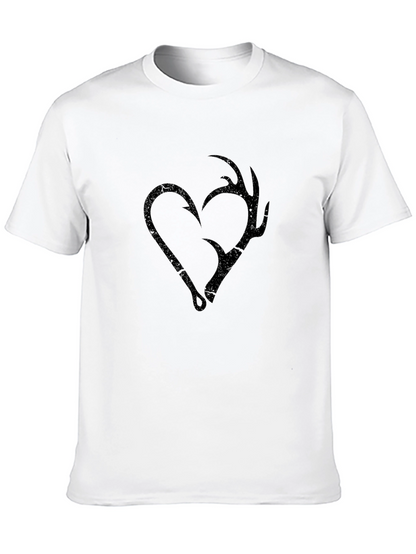 Fishing and Hunting Heart T-Shirt