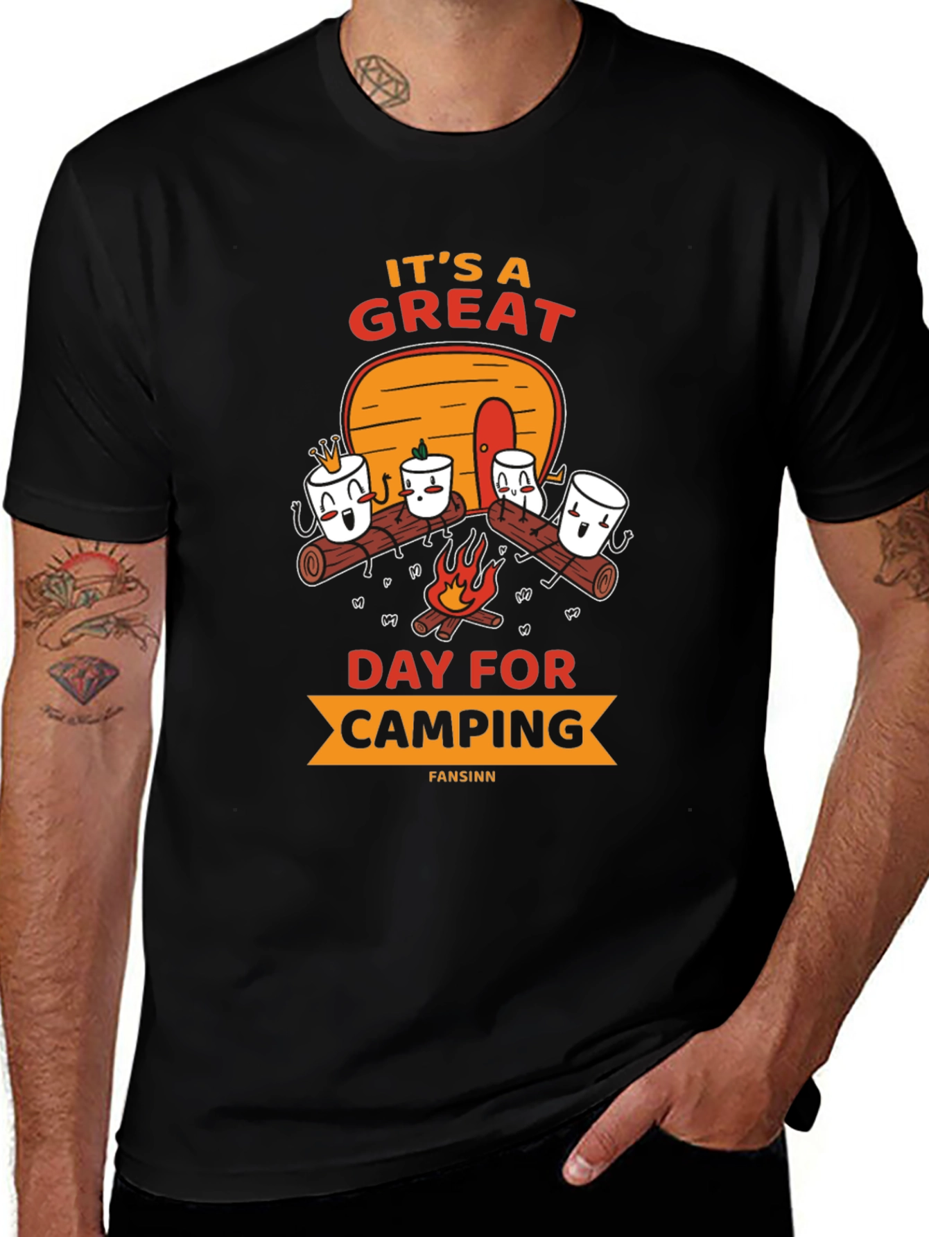Camping Marshmallow Graphic Tee