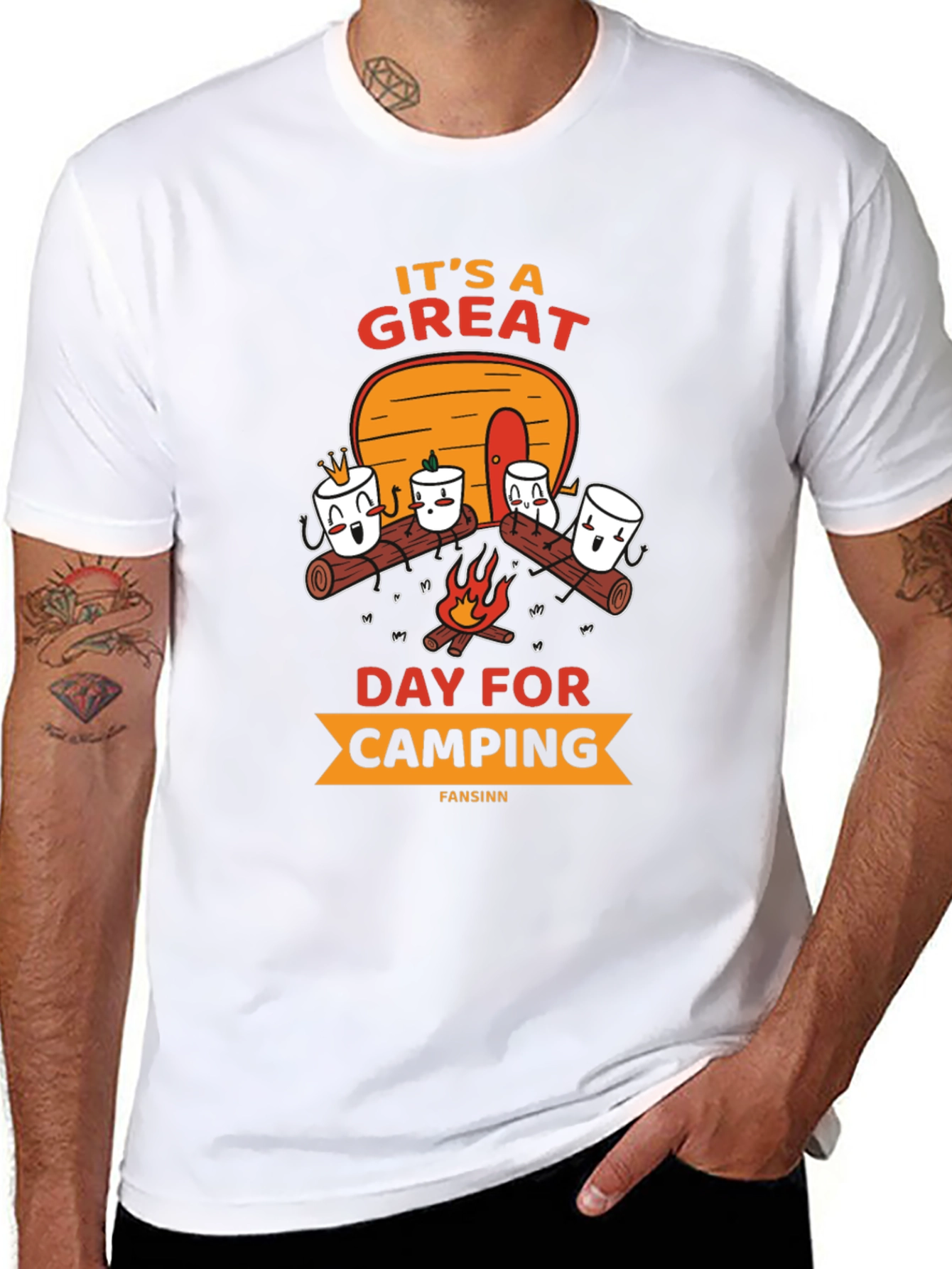 Camping Marshmallow Graphic Tee