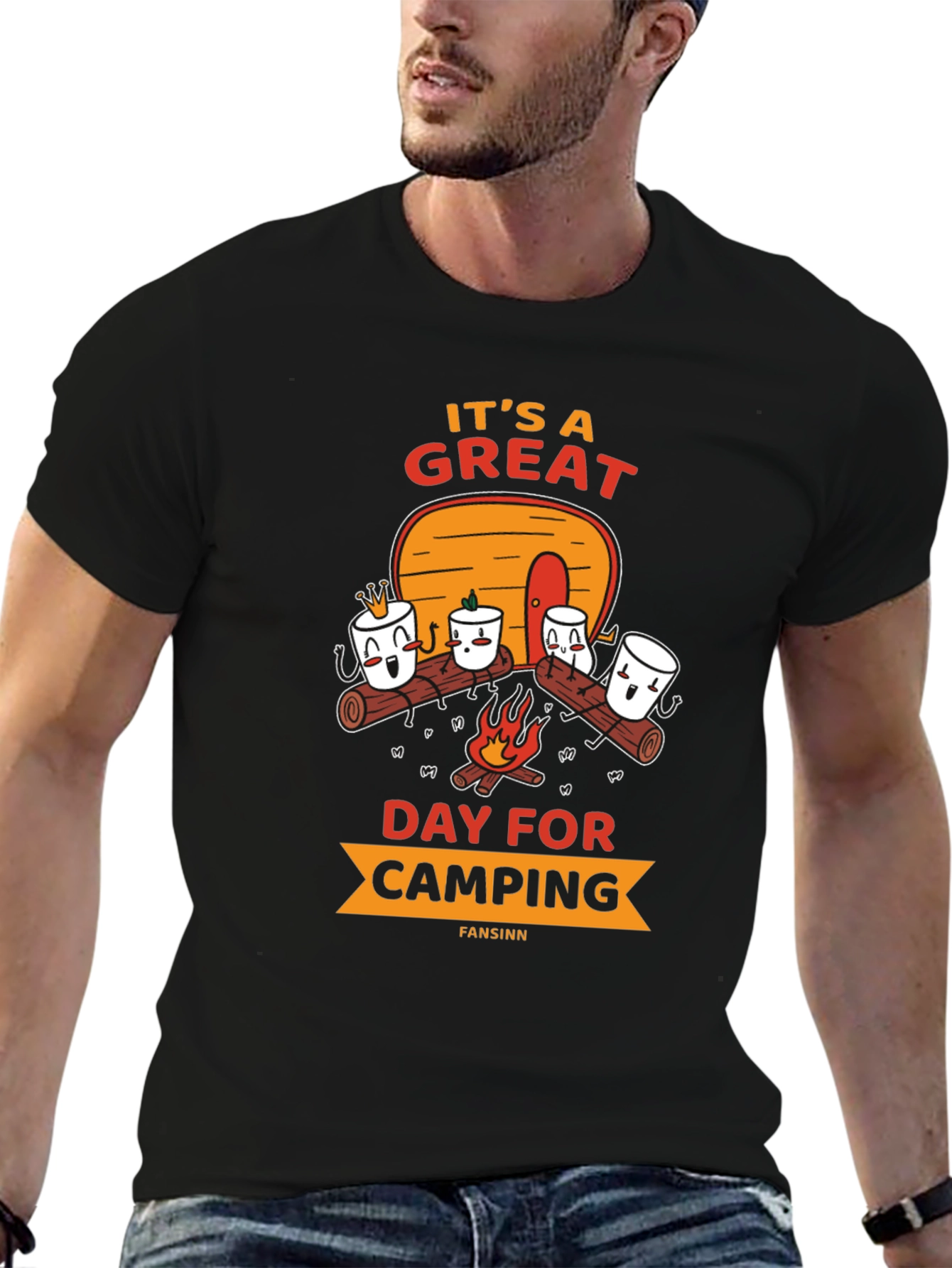 Camping Marshmallow Graphic Tee